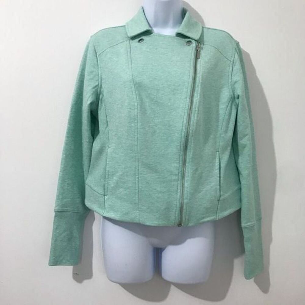 H by Halston  light green Full zipper lightweight jacket size 12.      A300